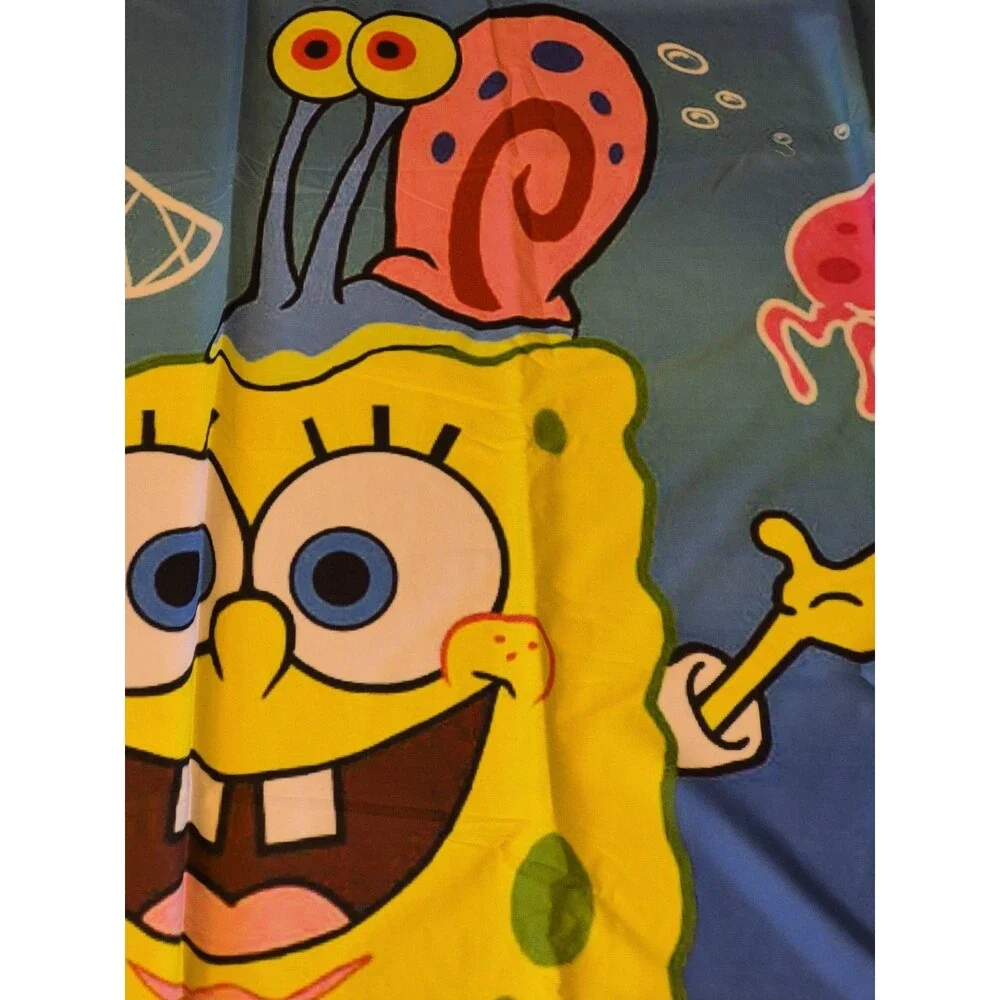 Spongebob Full size Jellyfishing Bed cover and two Standard pillow covers 86x86